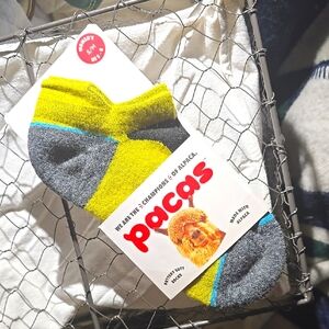 NWT PACAS Alpaca Color BLOck Ankle Sock S/M 5-8 Womens CYCLE Hike